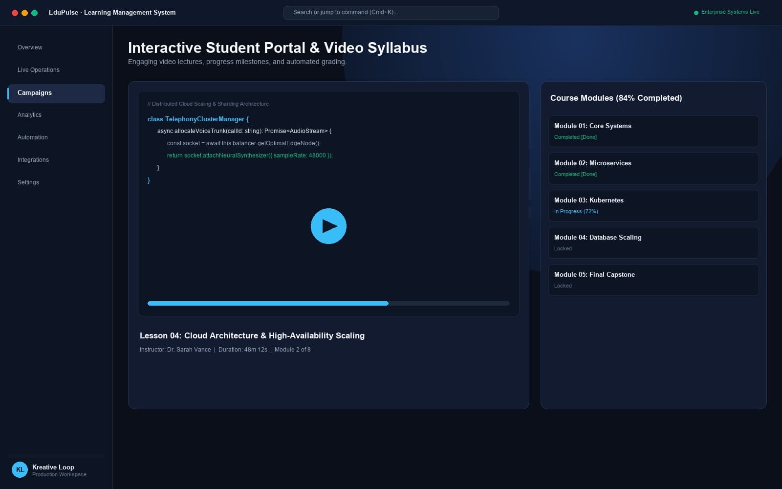 Learning Management System